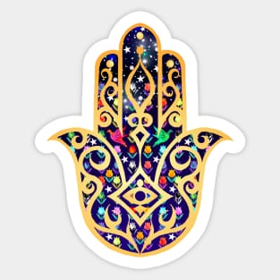 Hamsa Hand Colour Nature Sticker